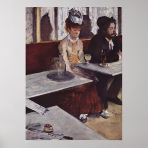 Der Absinth. Degas, Edgar Germain Hilaire Poster