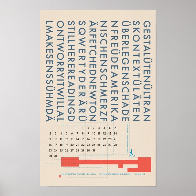 der EVERLÄSTING KÄLENDER von FLOMM Poster (Front)