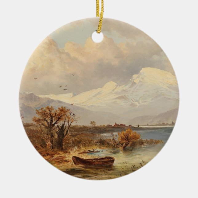 Der Haider See – Emil Barbarini Ceramic Tree Decoration (Front)
