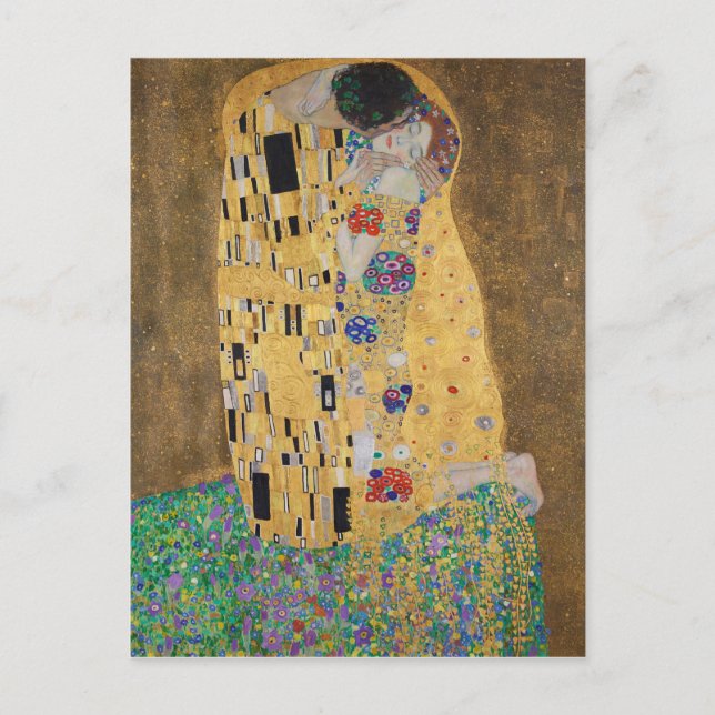 Der Kuss (Liebespaar) The kiss (lovers) 1908 Postcard (Front)