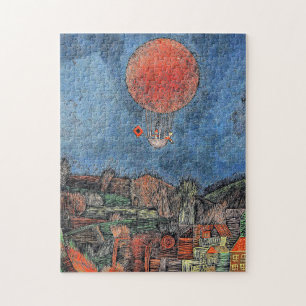 Der Luft Balloon, abstract art by Paul Klee Jigsaw Puzzle