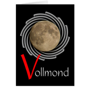 Der Mond, la lune, la luna, the moon Grusskarte