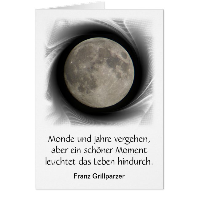 Der Mond, la lune, la luna, the moon Karte (Front)