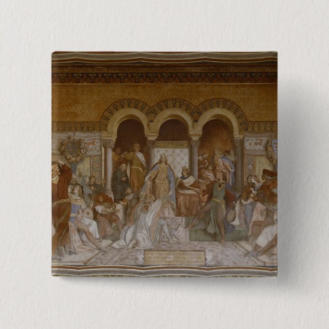 Der Saengerkrieg, c.1854-55 15 Cm Square Badge (Front)