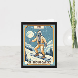 Der Snowboarder Tarot Card Snowboarding Lover Wint