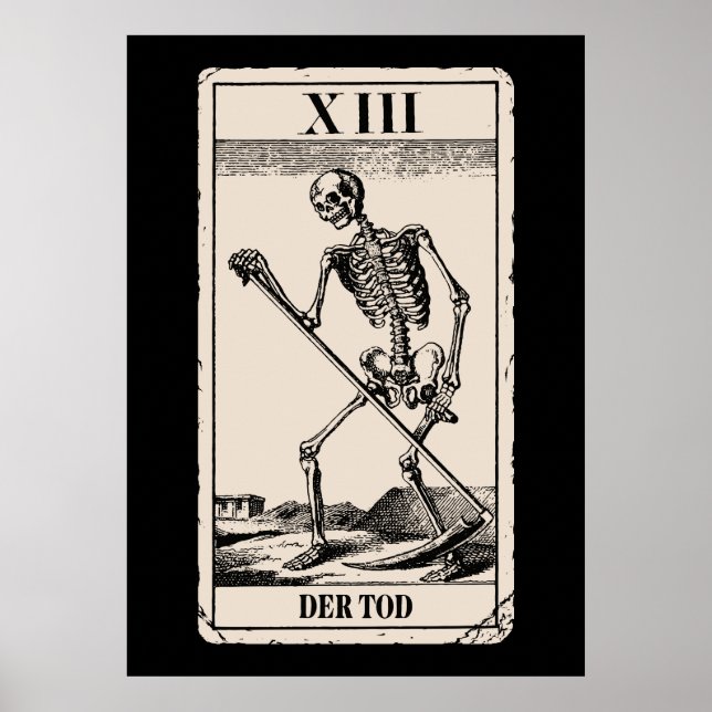 Der Tod / Death Tarot Card Poster (Front)
