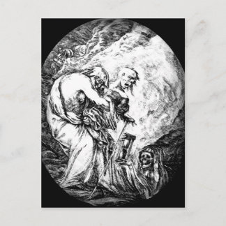Der Tod, der Greis und die Zeit vintage postcard