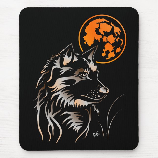 Der träumende junge Wolf Mauspad Mouse Pad (Front)