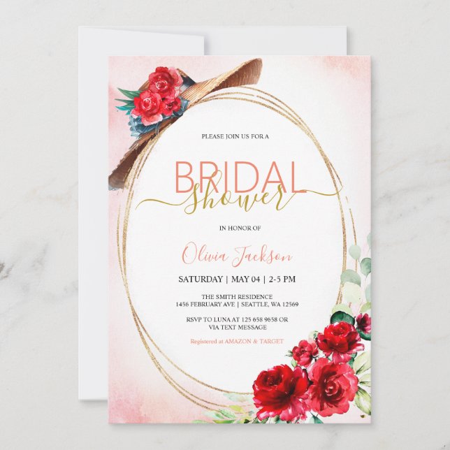 Derby Bridal Shower invitation (Front)