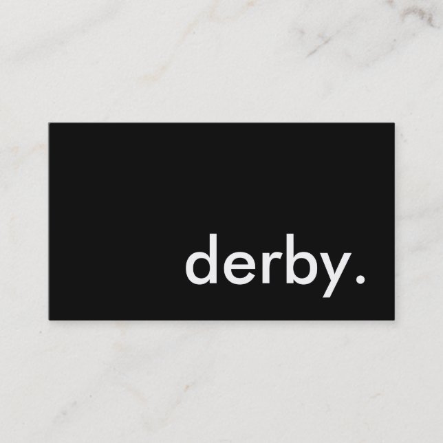 derby. business card (Front)