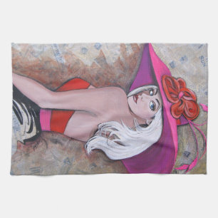 Derby Chick ~ 2012 design by Artist GG Burns Tea Towel