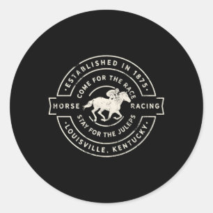Derby Day Kentucky Horse Racing And Mint Juleps Classic Round Sticker