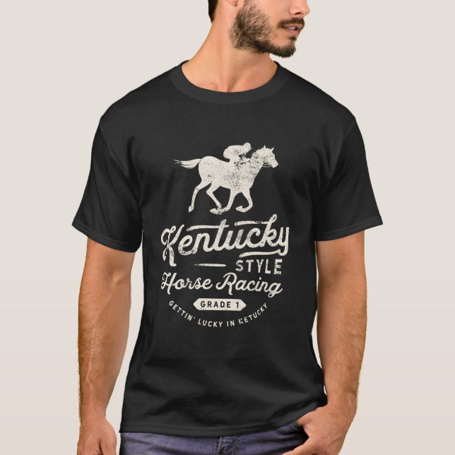 Derby Day Kentucky Style Horse Racing T-Shirt (Front)