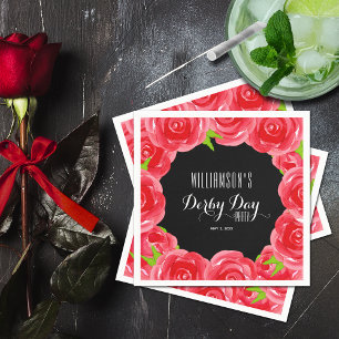 Derby Day Red Roses Napkin