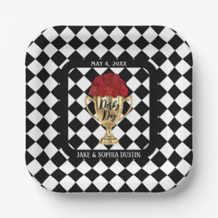 Derby Day Trophy and Roses Paper Plate