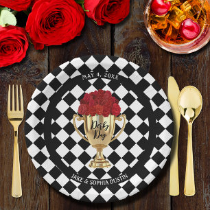 Derby Day Trophy and Roses Paper Plate