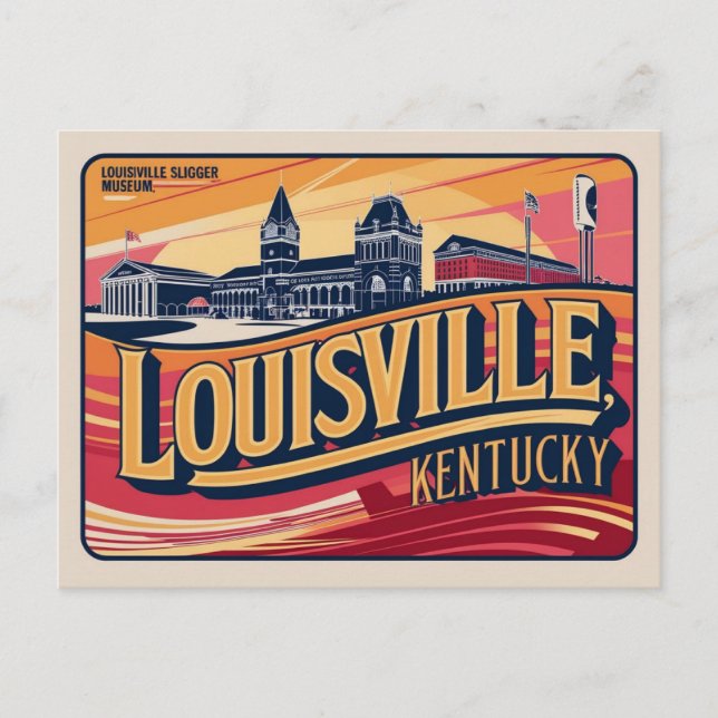 Derby Days & Retro Rays Vintage Louisville Postcard (Front)