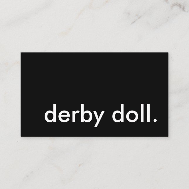 derby doll. business card (Front)