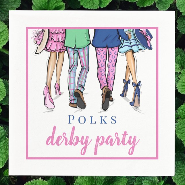 Derby Fashion Preppy Party Horse Racing Custom Napkin (Creator Uploaded)
