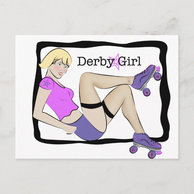Derby Girl Postcard (Front)