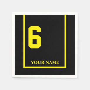 Derby Horse Race Black 6 Personalised Paper Napkin