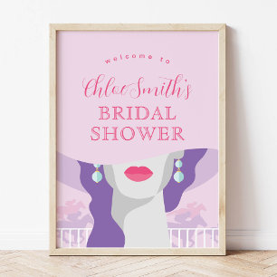 Derby Horse Race Bridal Shower Welcome Sign Poster
