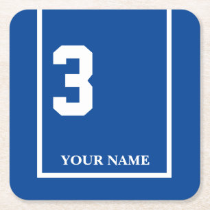 Derby Horse Race Red 1 Personalized Square Paper Coaster