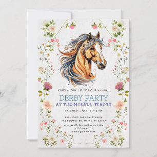 Derby Horse Racing Party  Invitation