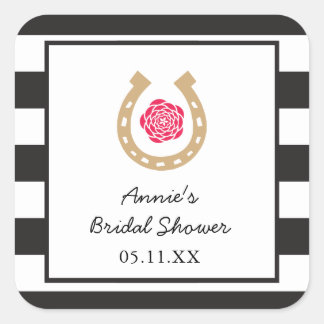 Derby Horseshoe Bridal Shower Personalised Sticker