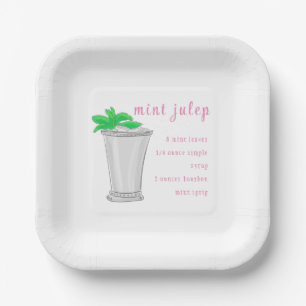 Derby Mint Julep Bar Recipe Preppy Paper Plate