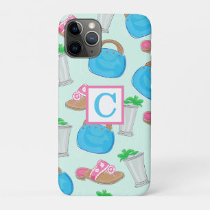 Derby Mint Julep Monogram Bag Sandals  Case-Mate iPhone Case