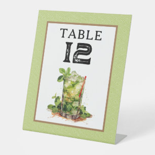 Derby Mint Julep Table Number Pedestal Sign