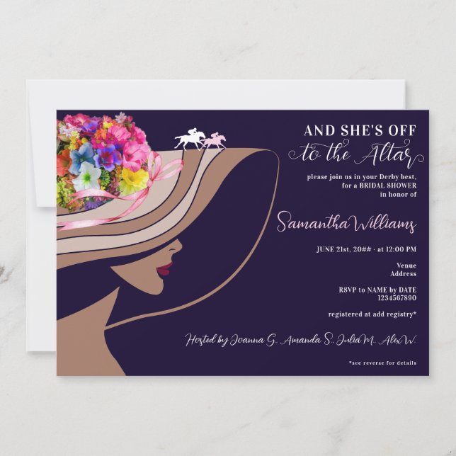 Derby Off To The Altar Horse Racing Bridal Shower Invitation (Front)