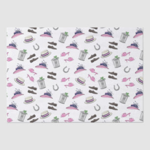 Derby Party Attire Mint Julep Horseshoe  Tissue Paper