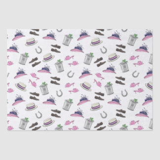 Derby Party Attire Mint Julep Horseshoe  Tissue Paper