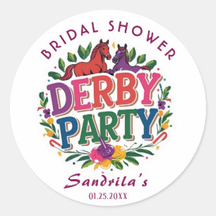 DERBY PARTY CLASSIC ROUND STICKER