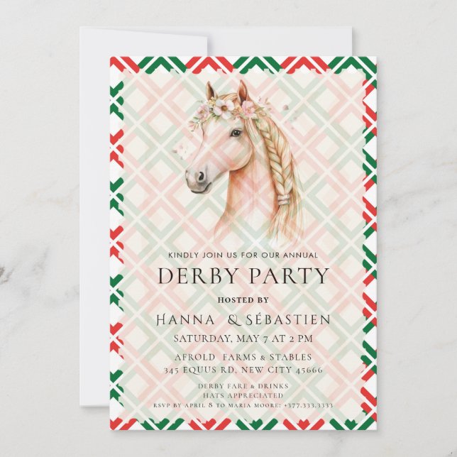 Derby Party Equestrian Invitation (Front)