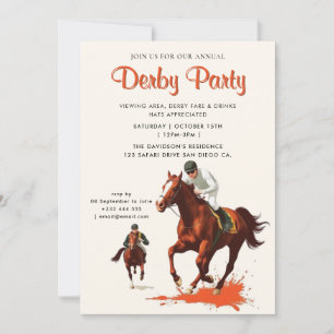  Derby Party Equestrian Invitation