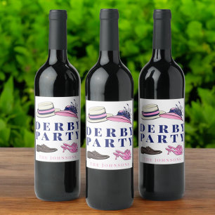 Derby Party Hat Shoes Fashion Preppy Navy Wine Label