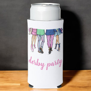 Derby Party Horse Racing Fashion Preppy Custom Seltzer Can Cooler
