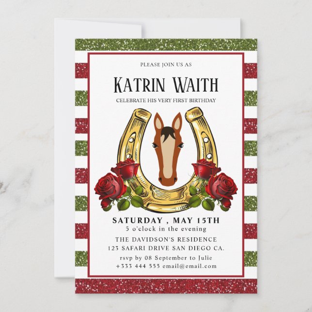  Derby Party Invitation (Front)