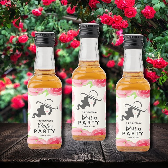 Derby Party Mini Liquor Bottle Label (Derby Party Mini Liquor Bottle Labels, serve at your party or give as favors.)