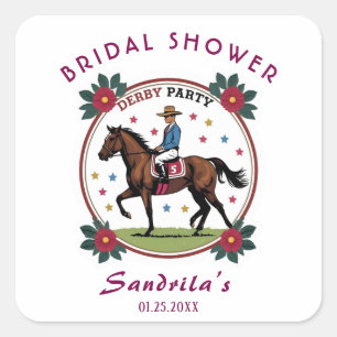 DERBY PARTY SQUARE STICKER