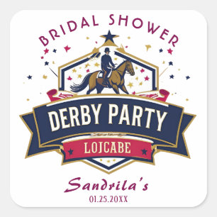 DERBY PARTY SQUARE STICKER