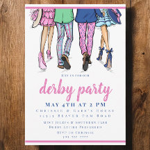 Derby Party Stylish Couples Preppy Horse Racing 