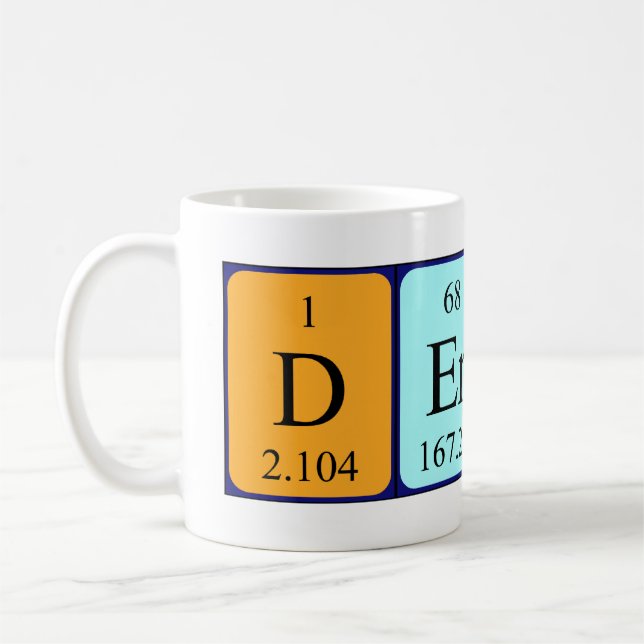 Derby periodic table name mug (Left)