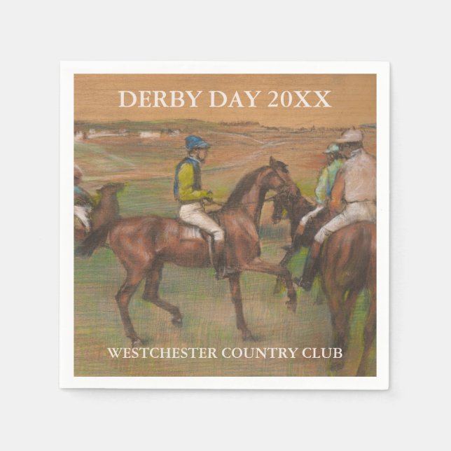 Derby Race Horses | Edgar Degas Custom Napkin (Front)
