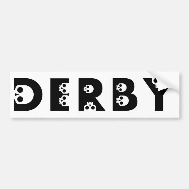 derby : skullphabet bumper sticker (Front)