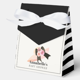 Derby Style Big Pink Hat Rose Baby Shower  Favour Box