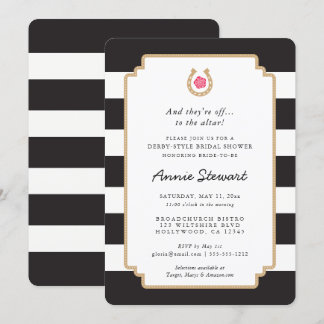 Derby Style Bridal Shower Invitation Horseshoe